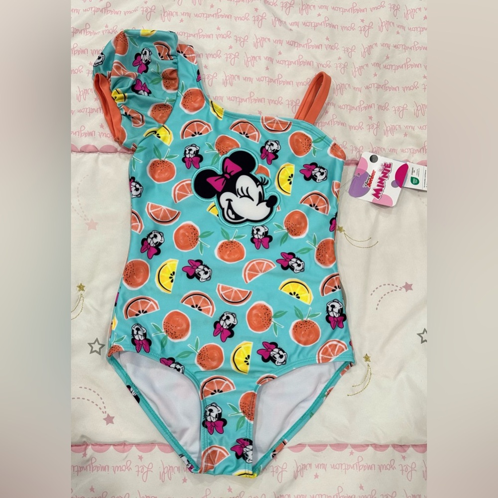 7/8, Disney Minnie Mouse One Piece Swimsuit NWT